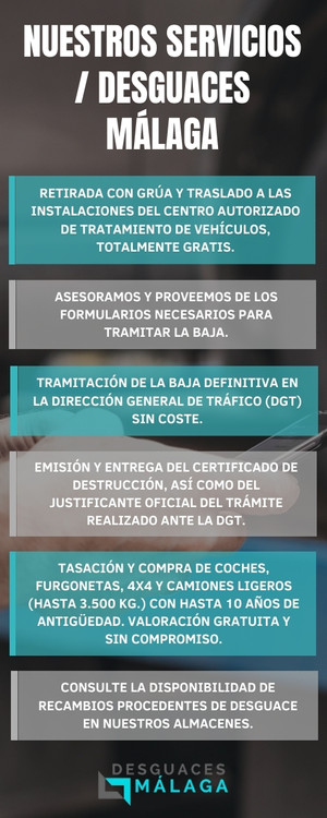 Servicios de desguace en Málaga mobile
